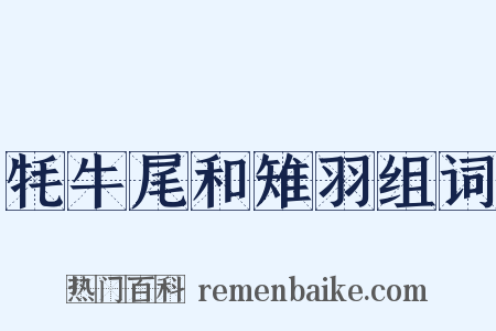 牦牛尾和雉羽组词是什么意思的图片